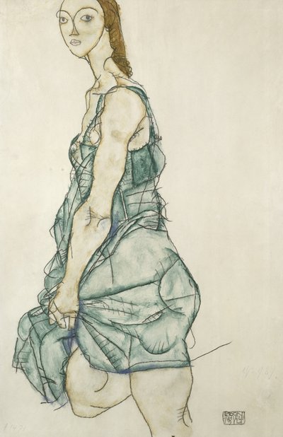 Niña de pie de Egon Schiele