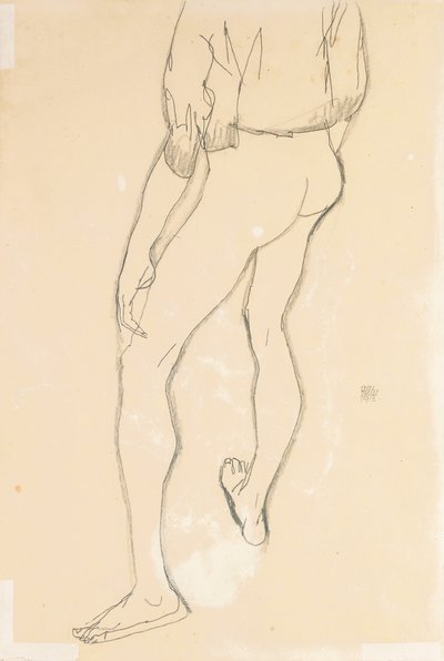 Desnudo masculino de pie de Egon Schiele