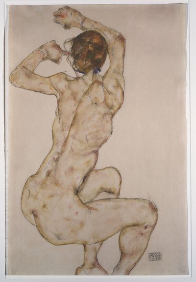 El Crouch, 1915 de Egon Schiele