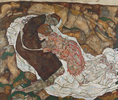 muerte y niña de Egon Schiele
