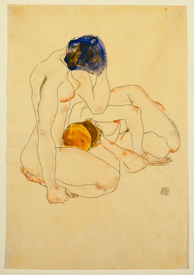 Dos amigos, 1912 de Egon Schiele