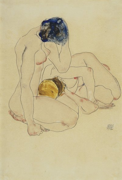 Dos amigos, 1912 de Egon Schiele
