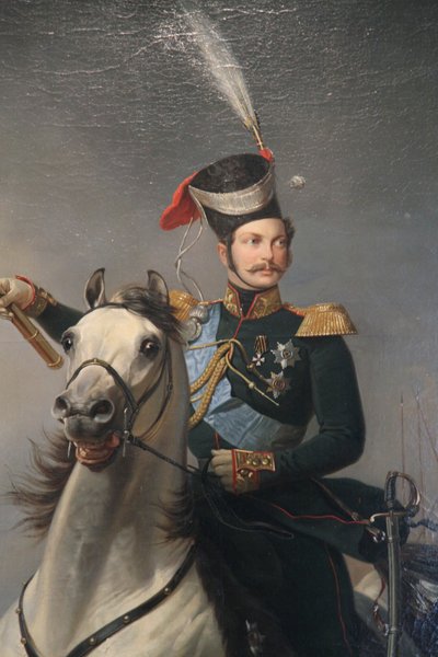 Retrato del Tsesarevich Alexander Nikolaevich a caballo, 1850s de Egor Botman
