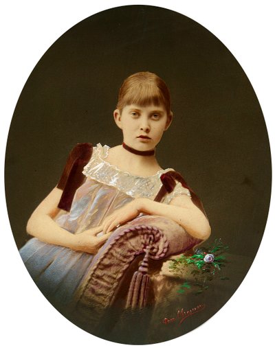 Retrato de una niña, finales del siglo XIX de Egor Maximovich Ovcharenko