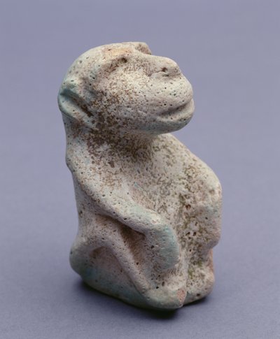 Estatuilla de babuino, del Templo de Hierakonpolis, Depósito Principal, Periodo Dinástico Temprano, 1ª-2ª Dinastía de Egyptian