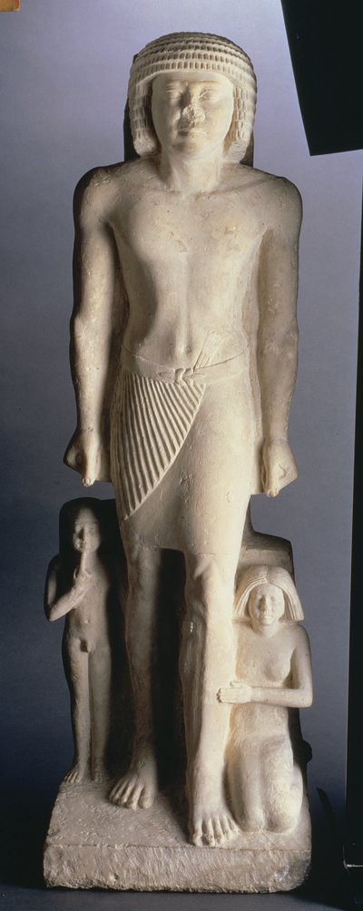 Grupo Familiar, posiblemente de Saqqara, Reino Antiguo, finales de la dinastía V a principios de la dinastía VI de Egyptian