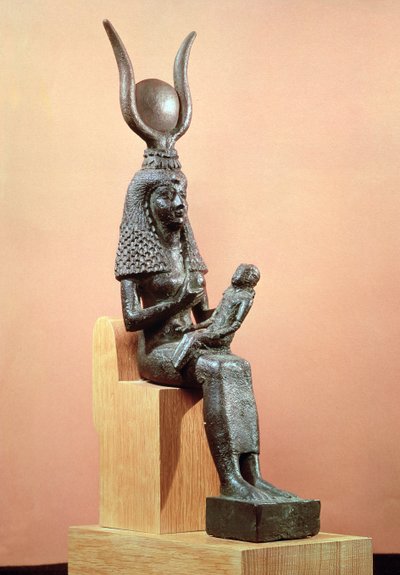 Isis amamantando al infante Horus de Egyptian