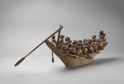 Modelo de barco funerario, de Beni Hasan, probablemente Reino Medio, c.2060-1786 de Egyptian