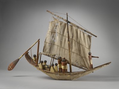 Modelo de barco funerario, de Beni Hasan, probablemente del Reino Medio, c.2060-1786 de Egyptian