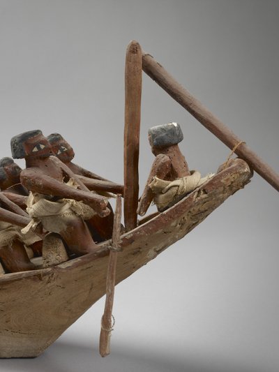 Modelo de barco funerario, de Beni Hasan, probablemente Reino Medio, c.2060-1786 (detalle) de Egyptian