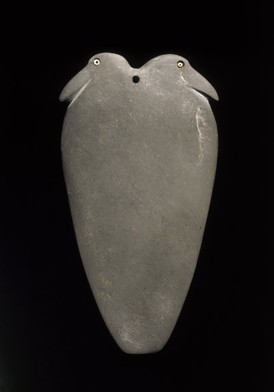 Paleta con dos pájaros, finales del Periodo Naqada II a principios del Periodo Naqada III (3500-3050 a.C.) de Edfu, Provincia de Asuán (pizarra) de Egyptian