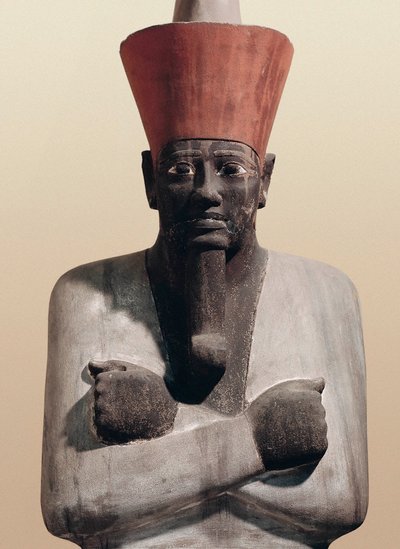 Estatua de Mentuhotep II (arenisca pintada) de Egyptian 11th Dynasty