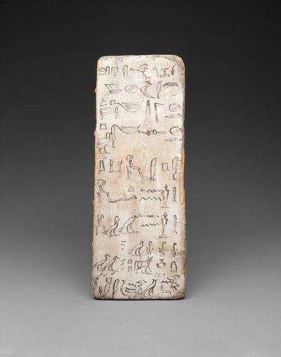 Tabla de escritura de un escriba aprendiz, c.2030 a.C. de Egyptian 11th Dynasty