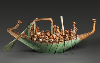 Modelo de barco de remo, Reino Medio de Egyptian 12th Dynasty