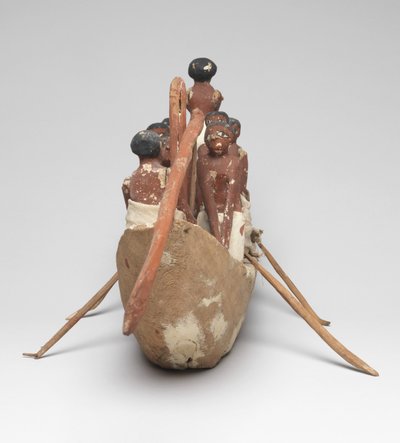 Modelo de barco de vela de la Tumba de Khety (Beni Hasan) Reino Medio, c.2010 a.C. - 1950 a.C. de Egyptian 12th Dynasty
