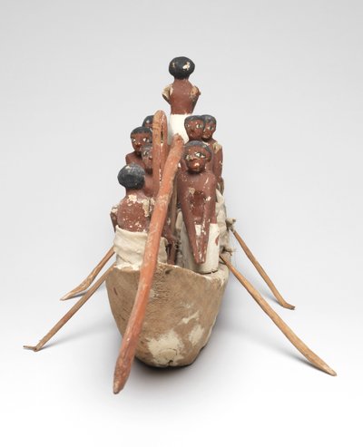 Modelo de barco de vela de la Tumba de Khety (Beni Hasan) Reino Medio, c.2010 a.C. - 1950 a.C. de Egyptian 12th Dynasty