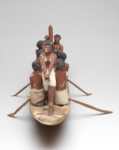 Modelo de barco de vela de la Tumba de Khety (Beni Hasan) Reino Medio, c.2010 a.C. - 1950 a.C. de Egyptian 12th Dynasty