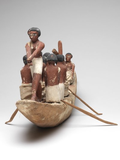 Modelo de barco de vela de la Tumba de Khety (Beni Hasan) Reino Medio, c.2010 a.C. - 1950 a.C. de Egyptian 12th Dynasty