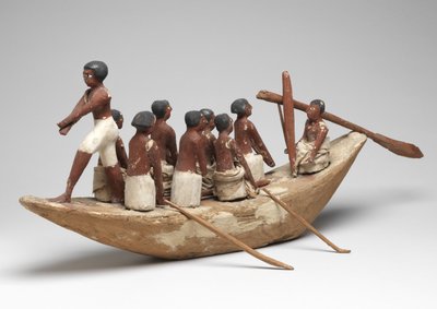 Modelo de barco de vela de la Tumba de Khety (Beni Hasan) Reino Medio, c.2010 a.C. - 1950 a.C. de Egyptian 12th Dynasty