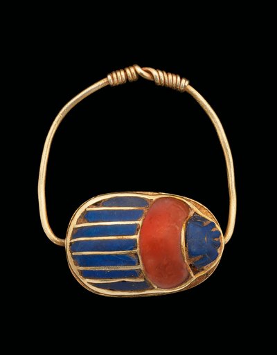 Anillo con escarabajo, Reino Medio de Egyptian 12th Dynasty