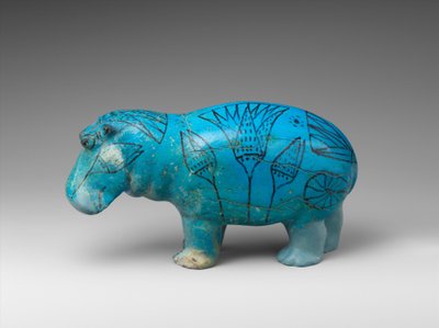 Hipopótamo de pie, c.1900 a.C. (faenza) de Egyptian 12th Dynasty