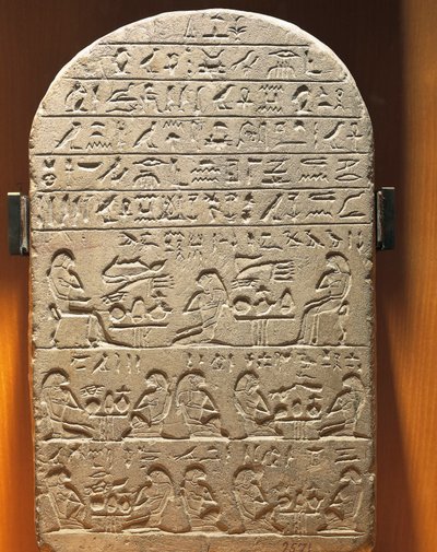 Estela del Tesorero Ty de Abydos de Egyptian 12th Dynasty