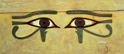 Ojos Udjat en un ataúd, Reino Medio (madera y pintura) de Egyptian 12th Dynasty