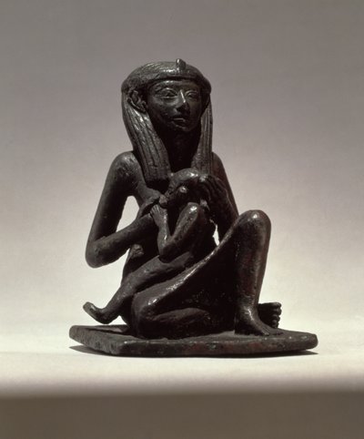 Princesa amamantando a un niño, posiblemente de Edfu, Segundo Periodo Intermedio de Egyptian 13th Dynasty