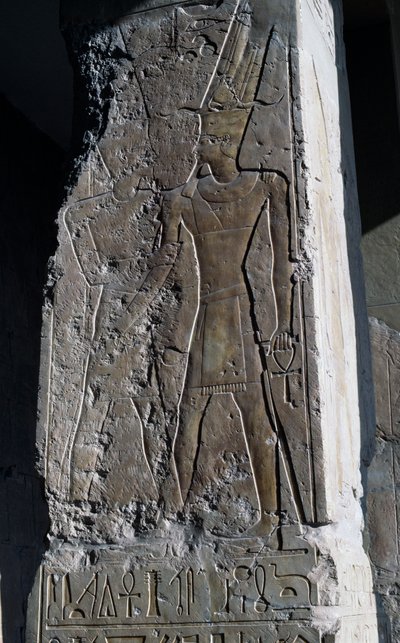 Bajorrelieve, Templo Mortuorio de la Reina Hatshepsut, Djeser-Djeseru (Santo de los Santos), Deir el-Bahri, Luxor, Tebas (Patrimonio de la Humanidad de la UNESCO) de Egyptian 18th Dynasty