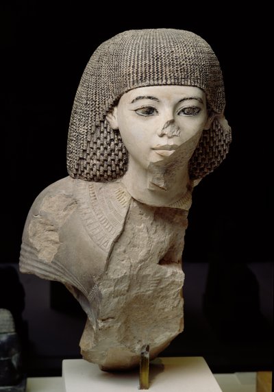 Busto del Escriba Real, Meniou, Nuevo Reino, c.1391-53 a.C. de Egyptian 18th Dynasty