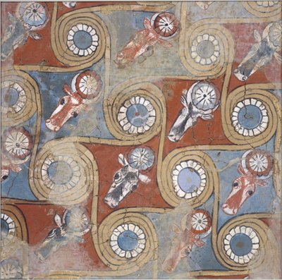Pintura de techo del palacio de Amenhotep III, c.1390-1353 a.C. de Egyptian 18th Dynasty