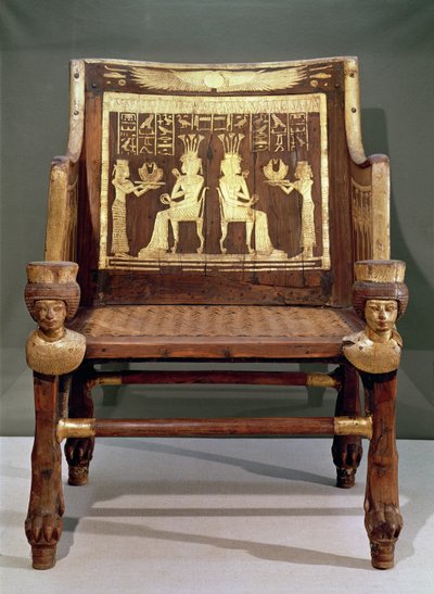 Silla perteneciente a la Princesa Satamun, hija de Amenofis III de Egyptian 18th Dynasty