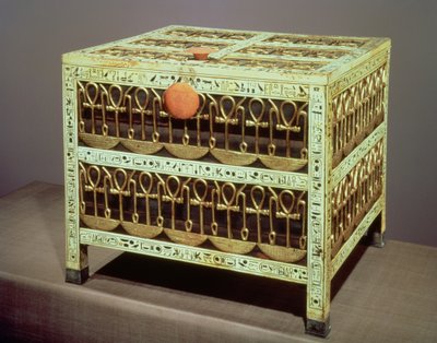 Cofre del tesoro de la tumba de Tutankamón (c.1370-52 a.C.) Nuevo Reino de Egyptian 18th Dynasty
