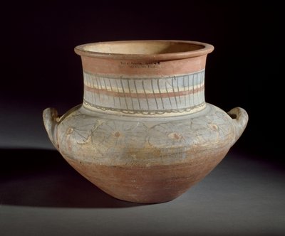 Jarra decorada con asas, Amarna, siglo XIV a.C. (cerámica) de Egyptian 18th Dynasty