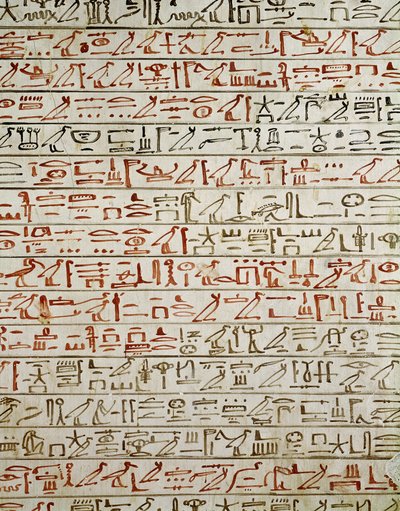 (detalle) del Libro de los Muertos, de la Tumba de Tuthmosis III (c.1504-1450 a.C.) de Egyptian 18th Dynasty