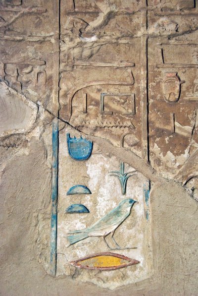Antigüedad egipcia: jeroglíficos coloridos. Tumba de Kherouef (TT192) (Dinastía 18) de Egyptian 18th Dynasty