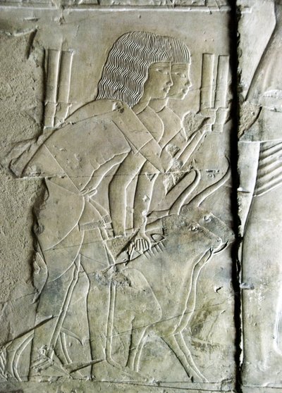 Antigüedad egipcia: conecta de la tumba de Kha em Het (Khaemhat) inspector de graneros y escriba en la corte de Amenofis III (TT57) representando hombres ofreciendo cabezas de remolacha como ofrenda. 18ª dinastía. 1530-1290 a.C. Valle de los Nobles. Luxor, de Egyptian 18th Dynasty