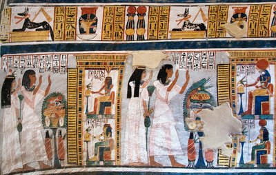 Antigüedad egipcia: gente de la Tumba de Roy de Egyptian 18th Dynasty
