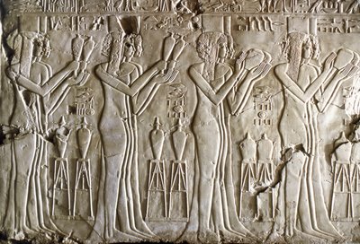 Antigüedad egipcia: jóvenes haciendo ofrendas. Tumba de Kherouef (TT192) (18ª dinastía) de Egyptian 18th Dynasty