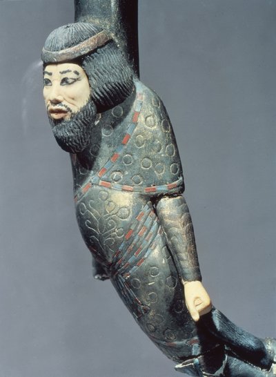 Figura de un sirio del extremo de un bastón ceremonial, de la tumba de Tutankamón (c.1370-52 a.C.) Nuevo Reino de Egyptian 18th Dynasty