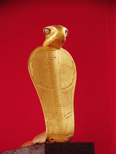 Figura de la cobra Netjer-Ankh, de la tumba de Tutankamón (c.1370-1352 a.C.) Nuevo Reino de Egyptian 18th Dynasty