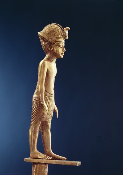 Figura del rey de un bastón, de la Tumba de Tutankamón, Nuevo Reino de Egyptian 18th Dynasty