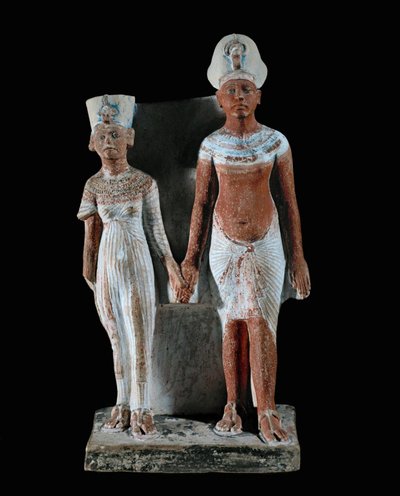Figuras de Akhenatón y Nefertiti ... de Egyptian 18th Dynasty