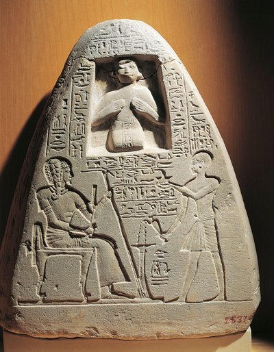 Estela funeraria de piedra caliza del sumo sacerdote Ptahmose, de Saqqara de Egyptian 18th Dynasty