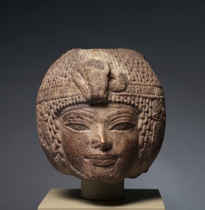 Cabeza de Amenhotep III con peluca redonda, c.1391-1353 a.C. de Egyptian 18th Dynasty