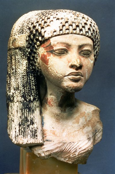 Cabeza de una princesa de la familia de Akhenatón, Nuevo Reino de Egyptian 18th Dynasty
