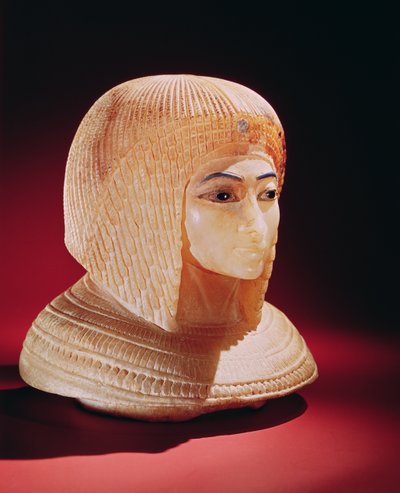 Cabeza de una mujer, se cree que es la Princesa Kiya, Reino Nuevo de Egyptian 18th Dynasty