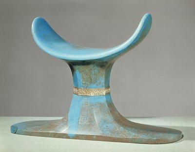 Reposacabezas, de la tumba de Tutankamón (c.1370-52 a.C.) Nuevo Reino de Egyptian 18th Dynasty