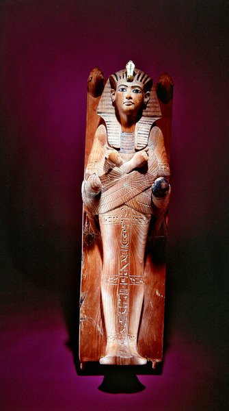 Imagen del rey en su cama funeraria, de la tumba de Tutankamón, c.1370-52 a.C., Nuevo Reino de Egyptian 18th Dynasty