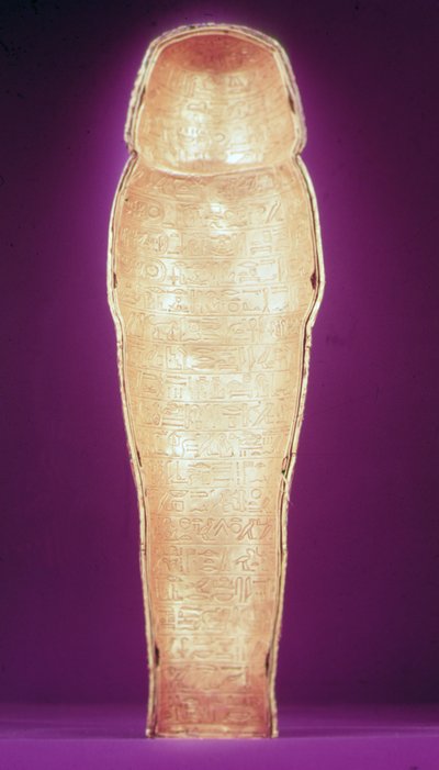 Interior de uno de los sarcófagos canópicos, de la Tumba de Tutankamón (c.1370-1352 a.C.) Nuevo Reino de Egyptian 18th Dynasty